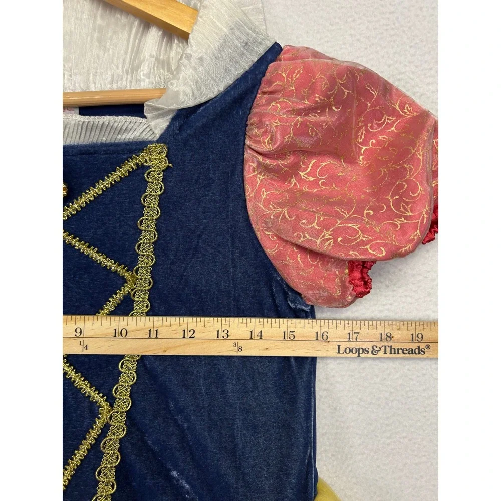 Princess Fairy Tale Disney Store Kids L 10/12 Blue Yellow Snow White Dress